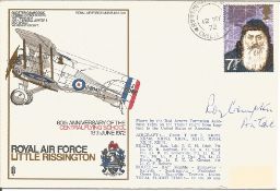 Air Cdre Roy Compton RAF Little Rissington signed flown FDC 60th Anniversary of the Central Flying