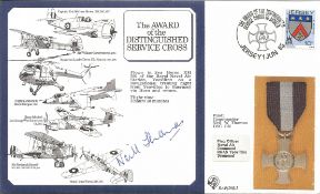 The Award of the Distinguished Service Cross signed RAF cover date stamp 14th June 1985. Flown in