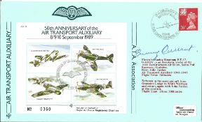 Wing Commander Christopher Frederick Currant DSO, DFC signed Air Transport Auxiliary flown FDC