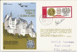 Return to Oflag 7c and Colditz Castle signed RAFES SC1 RAF cover Royal Air Forces Escaping Society