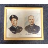 Dambuster 12x12 framed and mounted prints Guy Gibson and a signed Bill Reid VC 30/750. Good