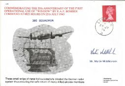 Martin Middlebrook signed flown 360 Sqn Commemorating 35th Anniversary of the First Operational