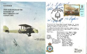 Flt Eng N Stevens, 10 sqn early H P Hinaidi crew signed Hinaidi RAF WW2 bomber cover, flown by VC10.