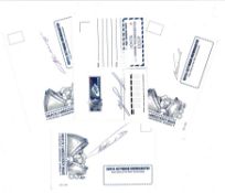 Cosmonauts 4 Russian Postal Mint Airletter Envelopes Signed By Cosmonauts Dezhurov, Lebedev,