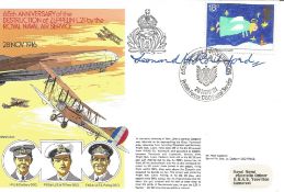 Great War fighter ace Leonard Rochford signed Navy cover comm. Destruction of L21. Good conditon. We