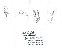 5 Astronaut Signed Cards Baker, Karol Bobko, Bill Nelson, Gary Payton, Wang. Good conditon. We