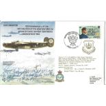 WW2 US fighter ace Capt George Chandler signed RAF B24 Liberator bomber cover, flown by F111E.