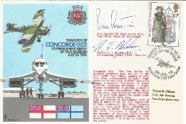 Vice Admiral Sir Peter Austin and Captain H Abraham signed Transfer of Concorde 002 Navy cover. Good