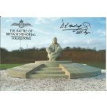 Battle of Britain Memorial Folkestone postcard signed by Sqn Ldr D. LArmitage 266 Sqn Battle of