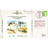 Group Captain Desmond Sheen DFC signed Royal Air Force flown FDC 72nd Anniversary of the Formation