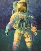 Apollo Astronaut Alan Bean signed colour 14x 11 inch print of his painting That's How It Felt to