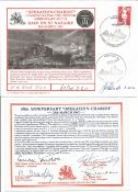 N. R. Nock DSC, L. W. Ball DSM, J. S. Roberts DSM signed Operation Chariot Commemorating the 50th