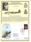 Wing Commander George Stephan Hebron signed Spitfire FDC PM 11th Jun 89. WW2 RAF Battle of Britain