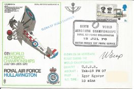 Royal Air Force Hullavington 6th World Aerobatic Championships July 13th-26th 1970 signed FDC. Flown