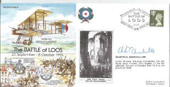 Winston S Churchill signed FDC Great War 15 The Battle of Loos 25 September -8TH October 1915 PM