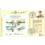 Squadron Leader Ben Bennions DFC signed Royal Flying Corps flown FDC 70TH Anniversary of the