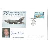 Gulf War Tornado pilot Flt Ltnt John Nichol signed 1993 Jersey 75th anniv of the RAF cover. Military