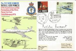 No203 Squadron Royal Air Force 65th Anniversary of the Formation of the First Naval Air Unit 26th