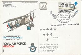 Royal Air Force Hendon 50th Anniversary of First RAF Air Display Hendon 3rd July 1920 unsigned