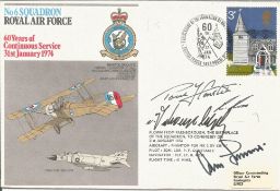 Gen Adolf Galland and 2 others signed No6 Squadron RAF 60 years of Continuous Service 31st January