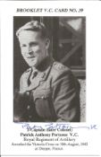 T/Captain (later Colonel) Patrick Anthony Porteous VC. Royal Regiment of Artillery signed Brooklet