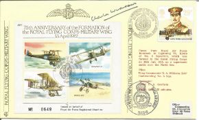 WW2 fighter ace signed RAF cover. 75th Anniversary of the Formation of the Royal Flying Corps-