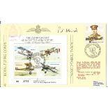 Wing Commander Pat Hancock DFC signed Royal Flying Corps flown FDC 70th Anniversary of the Battle of