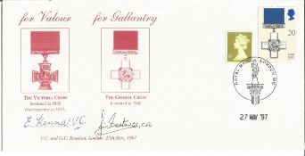 The Victoria Cross for Valour, The George Cross for Gallantry signed VC and GC Reunion London 27th