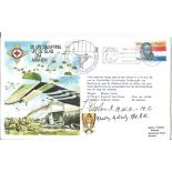 Fl Lt H King and Jan Peelen signed De Ontsnapping Uit De Slag on Arnhem FDC RAFES SC33 PM