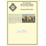 Air Commodore John Francis Titmas CB CBE Ceng AFRAeS signature piece. Set into superb A4 descriptive