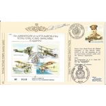 Air Commodore Pete Brothers CBE, DSO, DFC signed Royal Flying Corps flown FDC Naval Wing flown FDC