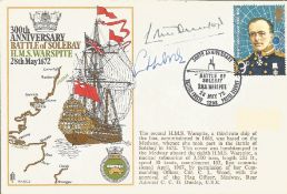 Admiral Dunlop and Cdr C L Wood signed RNSC2 cover commemorating the 300th anniversary Battle of