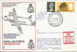 Bernard Lovell signed flown RAF Medmenham 25th Anniversary of The Inspectorate of Radio Services