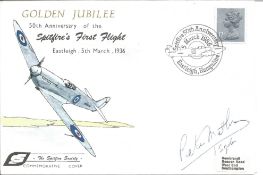 Grp Cpt Peter Matthews signed Golden Jubilee 50th Anniversary of the Spitfire's First Flight