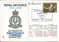 J. S. Rowlands GC signed flown RAF Sealand 30 Years in Maintenance Command 1st May 1972 FDC No 78 of