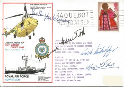 Major Erich Rudorffer, Steinhoff and others signed flown RAF Newhaven Disbandment of 1107 Marine