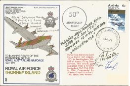 W/Off Geoffrey Taylor and Friedrich-Karl Muller with 3 others signed flown FDC No. 18 of 20 RAF