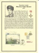 Squadron Leader Maurice Peter Brown AFC signed Bader Foundation FDC. WW2 RAF Battle of Britain