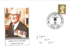 Joseph Lynch GC George Cross winner signed cover. Good conditon. We combine postage on multiple