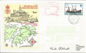 Return from the Falkland Islands signed RAF cover. Flown on a Combat Patrol made by Harriers of No
