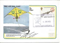 First Kite Mail Flight signed RAF cover No 119 of 845. Carried by a Bennett 210 Kite from the Cliffs