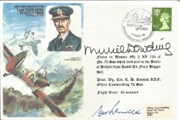 Air Chief Marshal The Lord Dowding of Bentley Priory signed RAF cover No 923 of 1250. Flown in