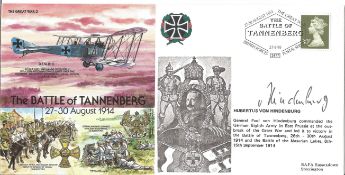 Hubertus Von Hindenburg signed flown FDC Great War 3 The Battle of Tannenberg 27-30 August 1914 PM