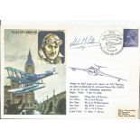 Sir Alan Cobham commemorative RAFMHA3 flown FDC signed by Michael Cobham PM British Forces 1535