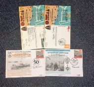 Royal Navy Collection 4 signed Operation Neptune FDCS includes Fiftieth Anniversary of Operation