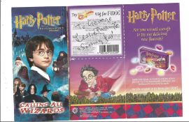 Leslie Philips signed Harry Potter leaflet. Good Condition. All autographs are genuine hand signed
