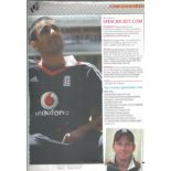 Ravi Bopara signed colour magazine page. Good Condition. All autographs are genuine hand signed