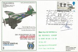 Signed flown 25th Anniversary of the Royal Air Forces Escaping Society 25th April 1945-1970 FDC.