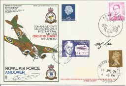 Lieutenant Colonel Henon and N.Lea signed flown RAF Andover 60th Anniversary 1st Long distance