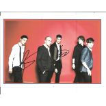 The Wasted signed 8x6 colour photo. Signed by Siva Kaneswaran, Tom Parker. Good Condition. All